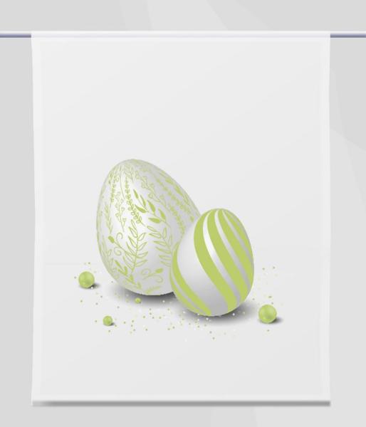 Ostern-moderna-Xtra-grau, Scheibenhänger eckig